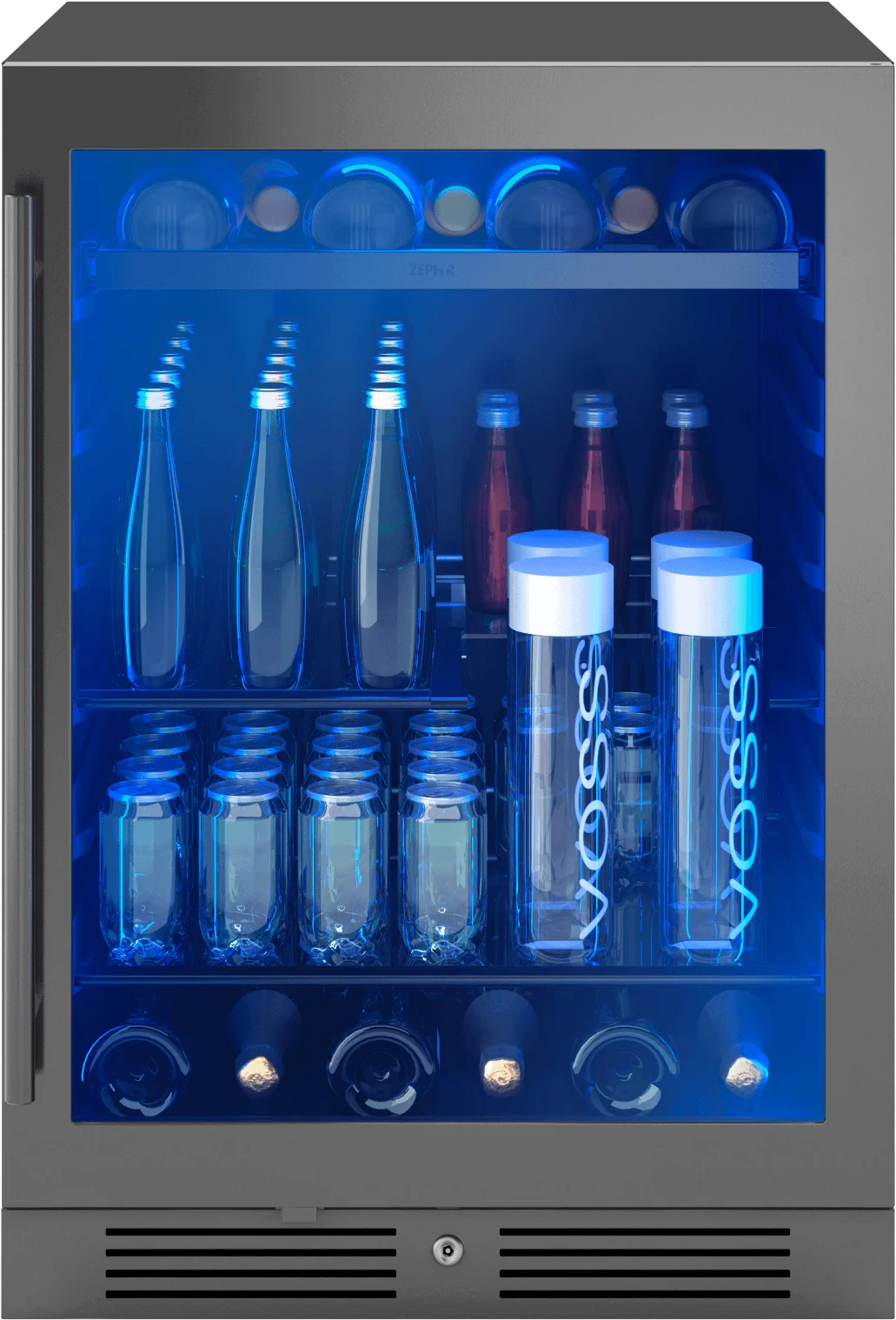 Zephyr PRB24C01CBSG Presrv Bev Cooler, 24in UC, Blk SS+Gls, Rvs Dr, 1Z - Image 3