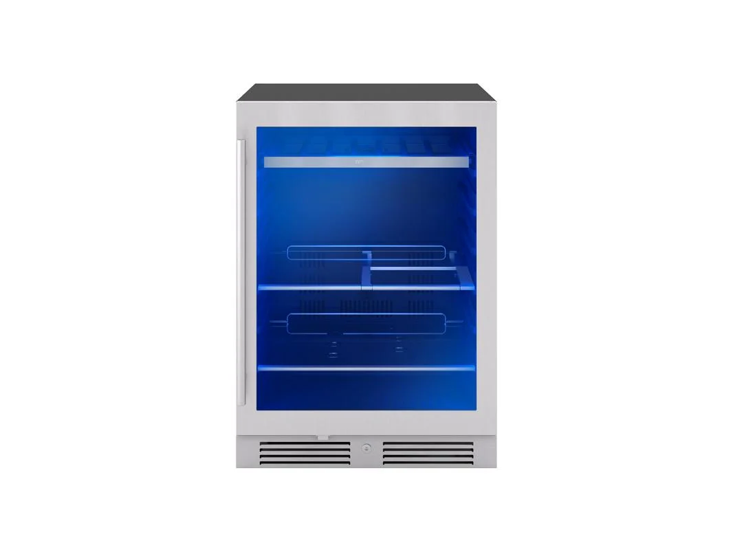 PRB24C01CG Presrv Bev Cooler, 24in UC, SS+Gls, Rvs Door, 1Z