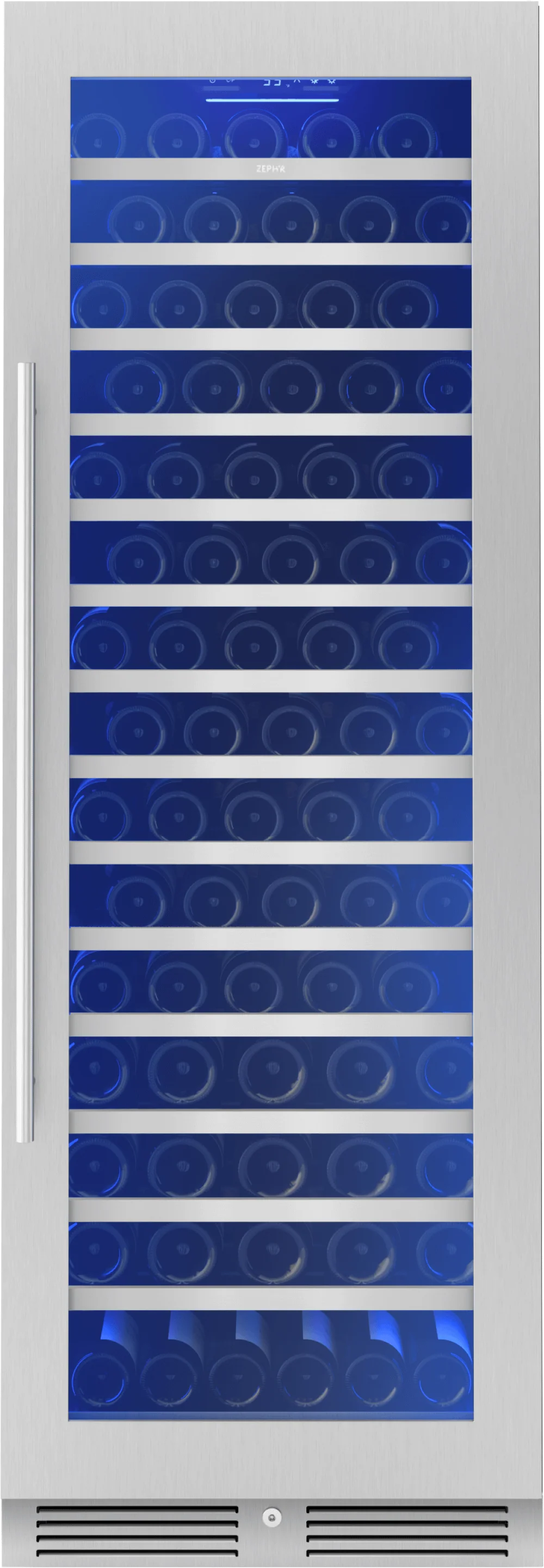 Zephyr PRW24F01CG Presrv Wine Cooler, 24in Full Size, SS+Glass, Reversible Door, 1 Zone
