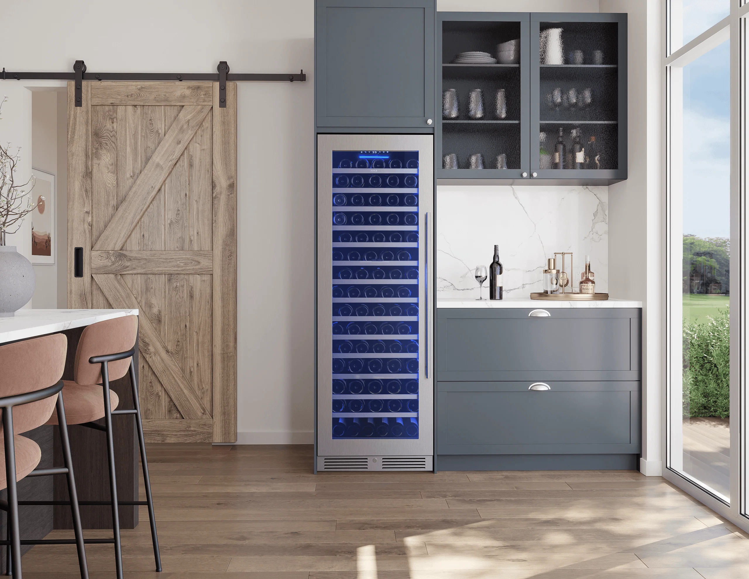 Zephyr PRW24F01CG Presrv Wine Cooler, 24in Full Size, SS+Glass, Reversible Door, 1 Zone - Image 5