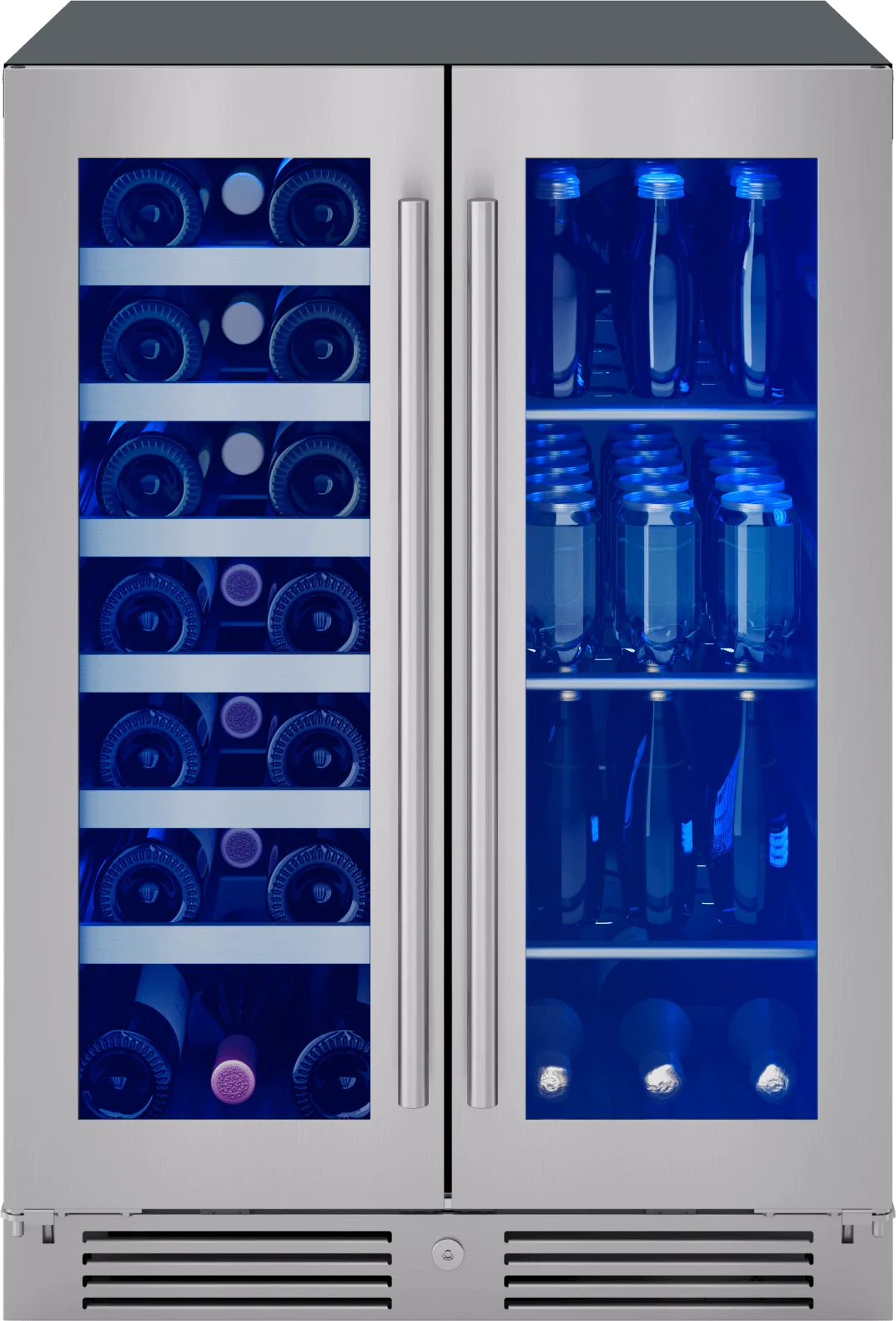 Zephyr PRWB24C32CG Presrv Wine & Bev Cooler, 24in UC, SS+Gls, Fr Dr