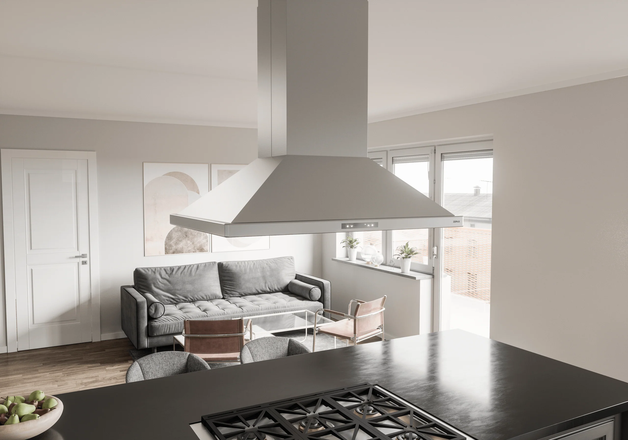 Zephyr ZNAM90DS Napoli Connect Island, 90cm, SS, LED, ACT - Image 6